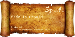 Szüle Arnold névjegykártya